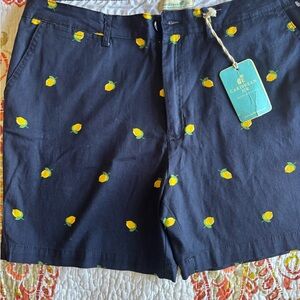 Caribbean Joe Shorts with Lemon Pattern